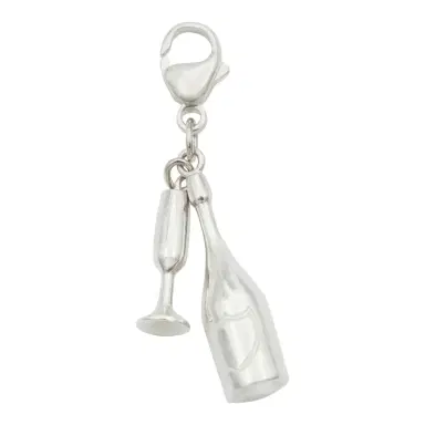Madison Avenue Couture Bag Bestie Sterling Silver Champagne Bottle Charm | Thumbnail 1 Madison Avenue Couture Bag Bestie Sterling Silver Champagne Bottle Charm | Thumbnail 1
