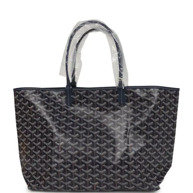 Goyard Goyardine Navy Saint Louis PM Tote Bag Palladium Hardware Goyard Goyardine Navy Saint Louis PM Tote Bag Palladium Hardware