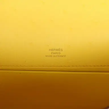 HERMÈS Hermes Kelly Pochette Jaune Citron Ostrich Palladium Hardware | Thumbnail 7 HERMÈS Hermes Kelly Pochette Jaune Citron Ostrich Palladium Hardware | Thumbnail 7