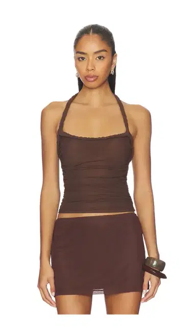 SNDYS Gianna Ruched Halterneck Top | Thumbnail 1 SNDYS Gianna Ruched Halterneck Top | Thumbnail 1