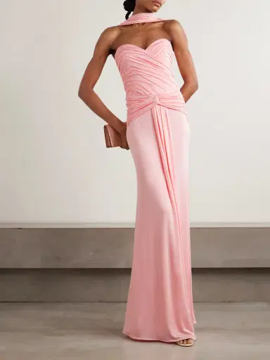 Ilkyaz Ozel Amanda Scarf-detailed Draped Jersey Gown | Thumbnail 2 Ilkyaz Ozel Amanda Scarf-detailed Draped Jersey Gown | Thumbnail 2