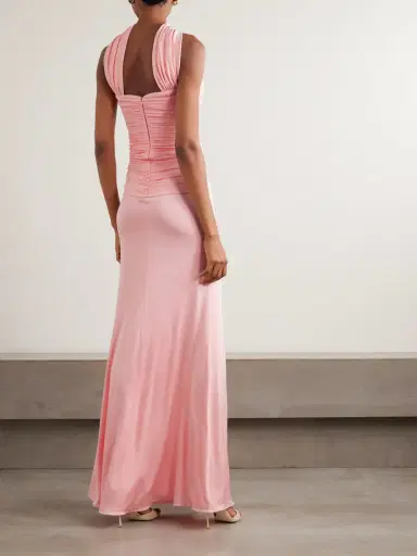 Ilkyaz Ozel Amanda Scarf-detailed Draped Jersey Gown | Thumbnail 3 Ilkyaz Ozel Amanda Scarf-detailed Draped Jersey Gown | Thumbnail 3
