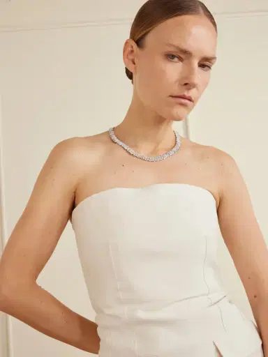 Suzanne Kalan 18-karat White Gold Diamond Necklace | Thumbnail 2 Suzanne Kalan 18-karat White Gold Diamond Necklace | Thumbnail 2