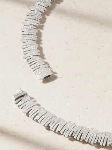Suzanne Kalan 18-karat White Gold Diamond Necklace | Thumbnail 3 Suzanne Kalan 18-karat White Gold Diamond Necklace | Thumbnail 3