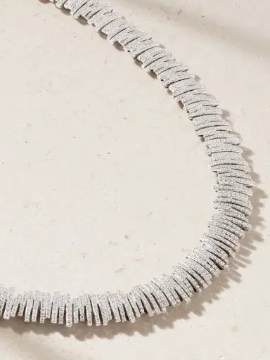 Suzanne Kalan 18-karat White Gold Diamond Necklace | Thumbnail 4 Suzanne Kalan 18-karat White Gold Diamond Necklace | Thumbnail 4