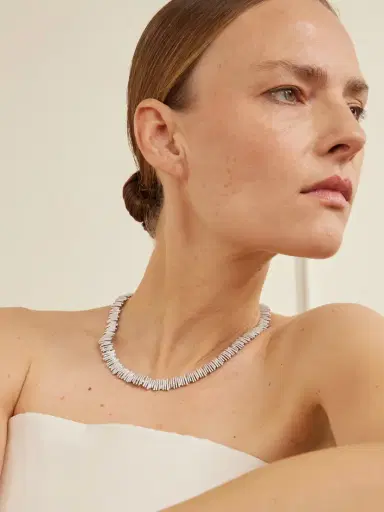 Suzanne Kalan 18-karat White Gold Diamond Necklace | Thumbnail 5 Suzanne Kalan 18-karat White Gold Diamond Necklace | Thumbnail 5