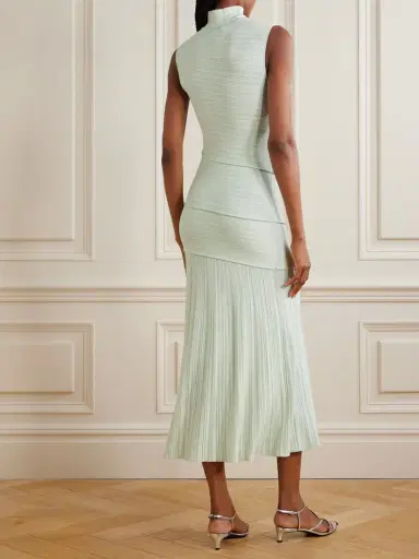 Proenza Schouler Federica Layered Ribbed-knit Midi Dress | Thumbnail 3 Proenza Schouler Federica Layered Ribbed-knit Midi Dress | Thumbnail 3