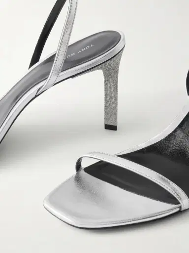 Tory Burch Crystal-embellished Metallic Leather Sandals | Thumbnail 5 Tory Burch Crystal-embellished Metallic Leather Sandals | Thumbnail 5