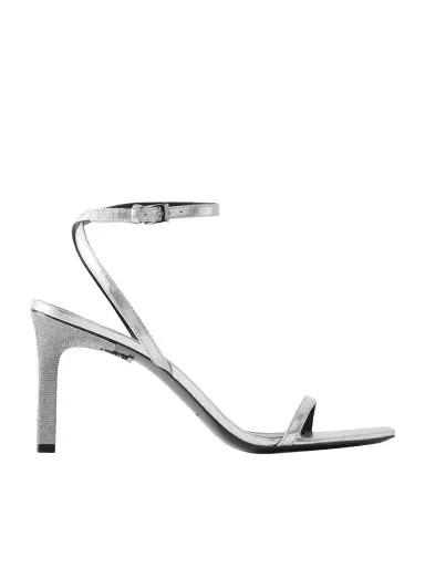 Tory Burch Crystal-embellished Metallic Leather Sandals | Thumbnail 1 Tory Burch Crystal-embellished Metallic Leather Sandals | Thumbnail 1