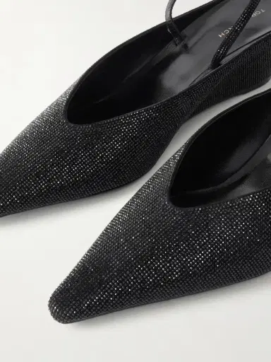 Tory Burch Crystal-embellished Leather Wedge Pumps | Thumbnail 5 Tory Burch Crystal-embellished Leather Wedge Pumps | Thumbnail 5