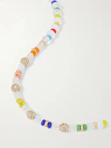 Martha Calvo Clarity Gold-tone, Glass, Opal And Crystal Necklace | Thumbnail 4 Martha Calvo Clarity Gold-tone, Glass, Opal And Crystal Necklace | Thumbnail 4