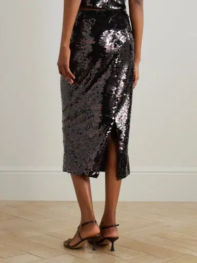 Staud Ciara Sequined Mesh Midi Skirt | Thumbnail 3 Staud Ciara Sequined Mesh Midi Skirt | Thumbnail 3