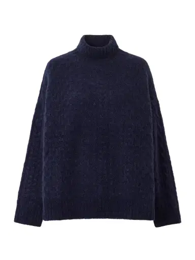 The Elder Statesman Cable-knit Cashmere And Silk-blend Turtleneck Sweater | Thumbnail 1 The Elder Statesman Cable-knit Cashmere And Silk-blend Turtleneck Sweater | Thumbnail 1