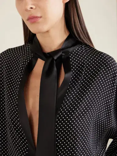 Tom Ford Pussy-bow Polka-dot Silk-satin Blouse | Thumbnail 5 Tom Ford Pussy-bow Polka-dot Silk-satin Blouse | Thumbnail 5