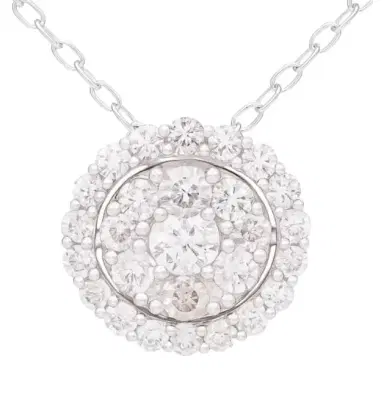 Wish Fine Jewelry 0.41ct Diamond 18K Gold Round Pendant Necklace | Thumbnail 1 Wish Fine Jewelry 0.41ct Diamond 18K Gold Round Pendant Necklace | Thumbnail 1