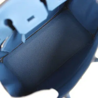 HERMÈS Hermes Birkin 25 Bleu Tie Togo Palladium Hardware | Thumbnail 8 HERMÈS Hermes Birkin 25 Bleu Tie Togo Palladium Hardware | Thumbnail 8