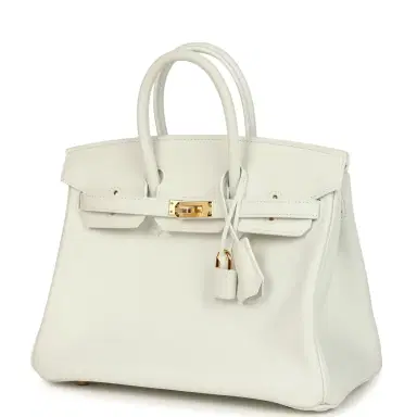 HERMÈS Hermes Birkin 25 New White Swift Gold Hardware | Thumbnail 3 HERMÈS Hermes Birkin 25 New White Swift Gold Hardware | Thumbnail 3