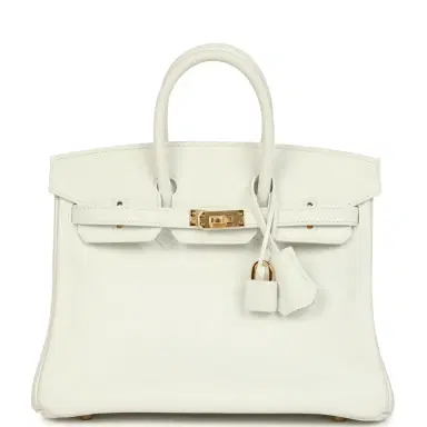 HERMÈS Hermes Birkin 25 New White Swift Gold Hardware | Thumbnail 1 HERMÈS Hermes Birkin 25 New White Swift Gold Hardware | Thumbnail 1