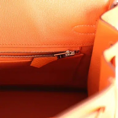 HERMÈS Hermes Birkin 25 Orange Togo Palladium Hardware | Thumbnail 8 HERMÈS Hermes Birkin 25 Orange Togo Palladium Hardware | Thumbnail 8