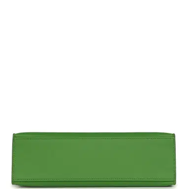 HERMÈS Hermes Kelly Pochette Vert Yucca Swift Palladium Hardware | Thumbnail 6 HERMÈS Hermes Kelly Pochette Vert Yucca Swift Palladium Hardware | Thumbnail 6