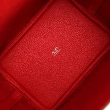 HERMÈS Hermes Picotin Lock 18 Rouge Radieux Clemence Palladium Hardware | Thumbnail 7 HERMÈS Hermes Picotin Lock 18 Rouge Radieux Clemence Palladium Hardware | Thumbnail 7