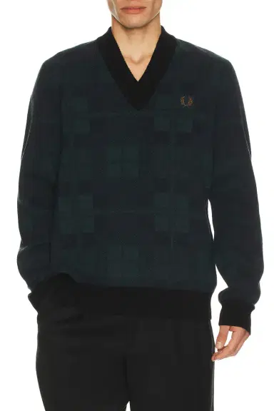 Fred Perry Black Watch Tartan Jumper | Thumbnail 3 Fred Perry Black Watch Tartan Jumper | Thumbnail 3