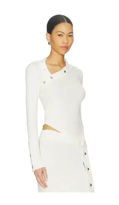 GCDS Ribbed Snap Long Sleeve Top | Thumbnail 2 GCDS Ribbed Snap Long Sleeve Top | Thumbnail 2