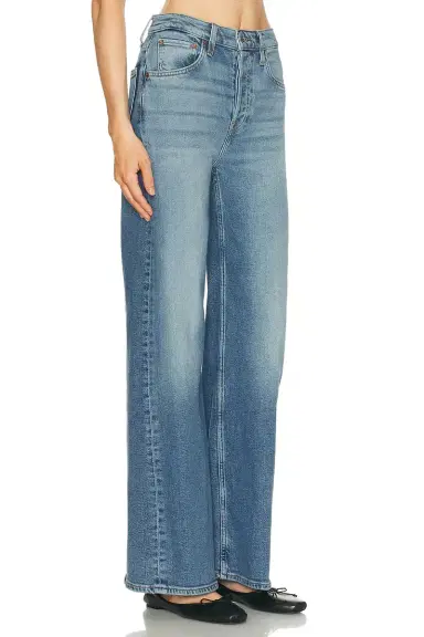 RE/DONE High Rise Wide Leg Jeans | Thumbnail 4 RE/DONE High Rise Wide Leg Jeans | Thumbnail 4
