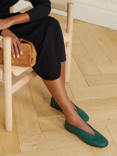 Bottega Veneta Rosa Intrecciato Leather Ballet Flats | Thumbnail 2 Bottega Veneta Rosa Intrecciato Leather Ballet Flats | Thumbnail 2