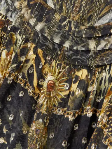 Camilla Ruffled Tiered Leopard-print Embellished Fil Coupé Midi Dress | Thumbnail 4 Camilla Ruffled Tiered Leopard-print Embellished Fil Coupé Midi Dress | Thumbnail 4