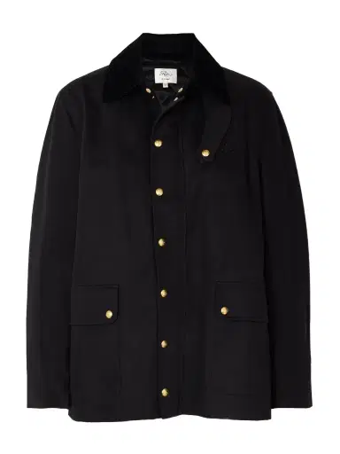 Frame + Ritz Paris Corduroy-trimmed Embroidered Cotton-twill Jacket | Thumbnail 1 Frame + Ritz Paris Corduroy-trimmed Embroidered Cotton-twill Jacket | Thumbnail 1
