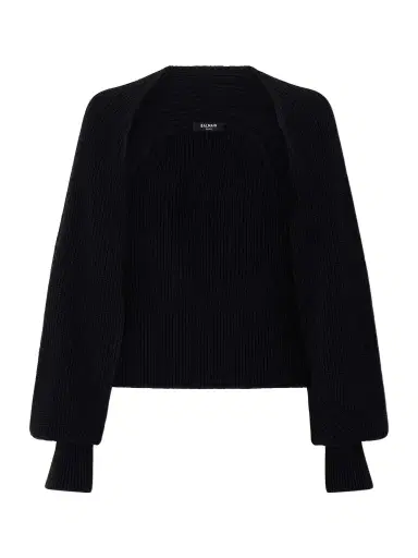 Balmain Ribbed-knit Cardigan | Thumbnail 1 Balmain Ribbed-knit Cardigan | Thumbnail 1