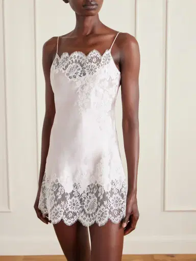 Carine Gilson Lace-trimmed Silk-satin Nightdress | Thumbnail 2 Carine Gilson Lace-trimmed Silk-satin Nightdress | Thumbnail 2