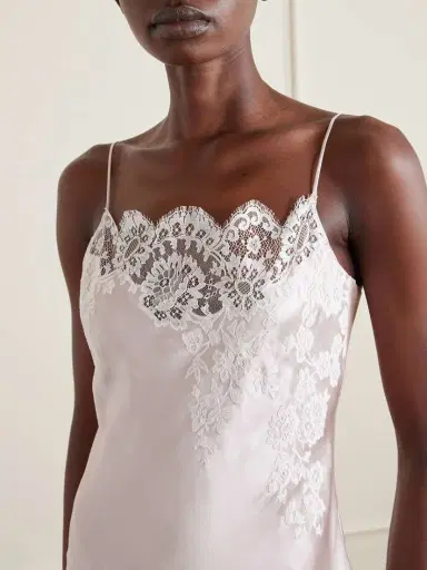 Carine Gilson Lace-trimmed Silk-satin Nightdress | Thumbnail 4 Carine Gilson Lace-trimmed Silk-satin Nightdress | Thumbnail 4