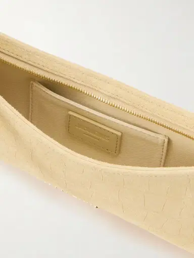 Jacquemus Le Bisou Perle Embellished Leather-trimmed Croc-effect Suede Shoulder Bag | Thumbnail 6 Jacquemus Le Bisou Perle Embellished Leather-trimmed Croc-effect Suede Shoulder Bag | Thumbnail 6