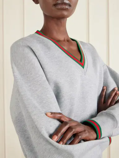 Gucci Striped Cotton-blend Jersey Sweater | Thumbnail 4 Gucci Striped Cotton-blend Jersey Sweater | Thumbnail 4