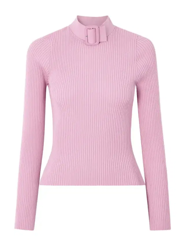 Buckled Ribbed-knit Top Buckled Ribbed-knit Top