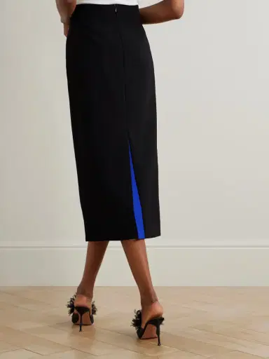 Roksanda Amel Two-tone Crepe Midi Skirt | Thumbnail 3 Roksanda Amel Two-tone Crepe Midi Skirt | Thumbnail 3