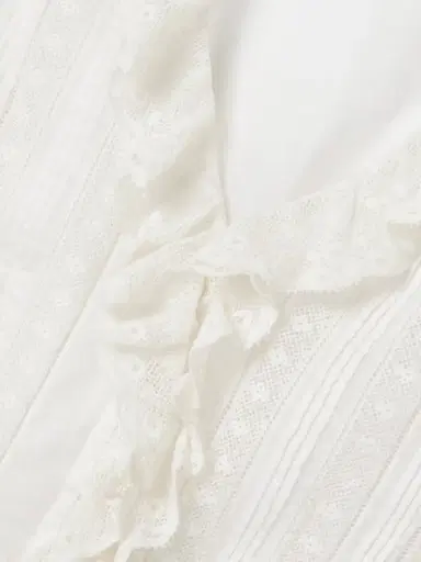 DÔEN Eldoris Lace-trimmed Pintucked Organic Cotton-voile Blouse | Thumbnail 4 DÔEN Eldoris Lace-trimmed Pintucked Organic Cotton-voile Blouse | Thumbnail 4