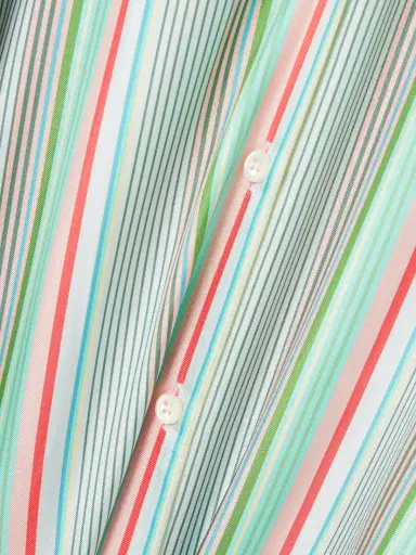 Comme Si Striped Silk-twill Midi Shirt-dress | Thumbnail 4 Comme Si Striped Silk-twill Midi Shirt-dress | Thumbnail 4