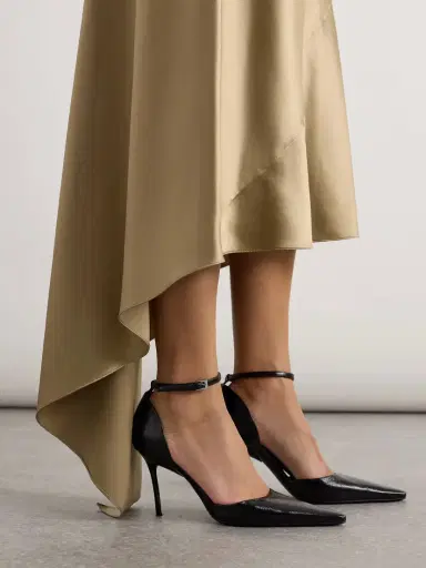 Alaïa D'orsay 90 Glossed Textured-leather Pumps | Thumbnail 2 Alaïa D'orsay 90 Glossed Textured-leather Pumps | Thumbnail 2