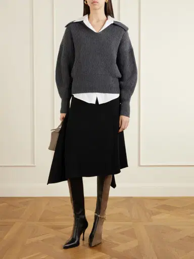 Loewe Comic Embellished Stretch-leather And Suede Knee Boots | Thumbnail 4 Loewe Comic Embellished Stretch-leather And Suede Knee Boots | Thumbnail 4
