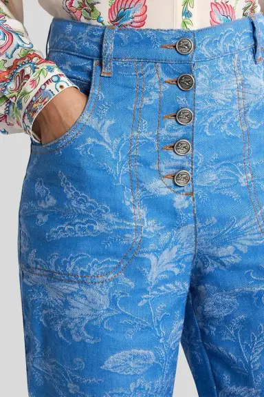 Etro Cropped Print Brocade Trousers | Thumbnail 7 Etro Cropped Print Brocade Trousers | Thumbnail 7