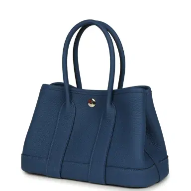 HERMÈS Hermes Garden Party Neo 23 Bleu Tie Togo Palladium Hardware | Thumbnail 5 HERMÈS Hermes Garden Party Neo 23 Bleu Tie Togo Palladium Hardware | Thumbnail 5
