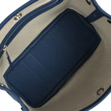 HERMÈS Hermes Garden Party Neo 23 Bleu Tie Togo Palladium Hardware | Thumbnail 7 HERMÈS Hermes Garden Party Neo 23 Bleu Tie Togo Palladium Hardware | Thumbnail 7