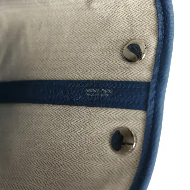 HERMÈS Hermes Garden Party Neo 23 Bleu Tie Togo Palladium Hardware | Thumbnail 9 HERMÈS Hermes Garden Party Neo 23 Bleu Tie Togo Palladium Hardware | Thumbnail 9