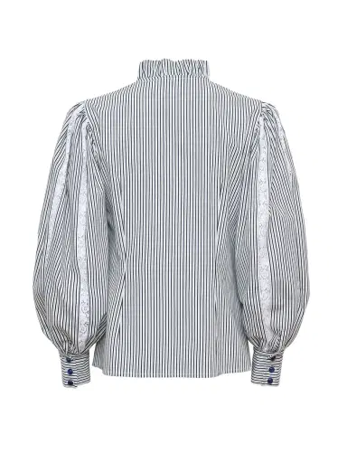 Loretta Caponi Anastasia Lace-Trimmed Cotton Blouse | Thumbnail 2 Loretta Caponi Anastasia Lace-Trimmed Cotton Blouse | Thumbnail 2