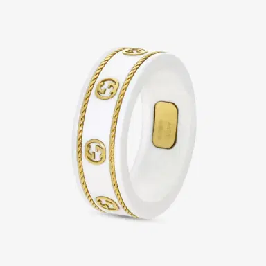 Gucci Gucci Icon 18K Yellow Gold & Zirconia Band Ring YBC606826002013 - by The Solist | Thumbnail 2 Gucci Gucci Icon 18K Yellow Gold & Zirconia Band Ring YBC606826002013 - by The Solist | Thumbnail 2