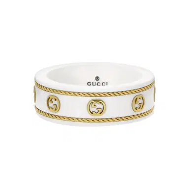 Gucci Gucci Icon 18K Yellow Gold & Zirconia Band Ring YBC606826002013 - by The Solist | Thumbnail 1 Gucci Gucci Icon 18K Yellow Gold & Zirconia Band Ring YBC606826002013 - by The Solist | Thumbnail 1