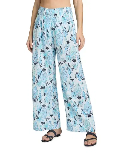 Lilly Pulitzer Women's Enzo Seahsell Coverup Pants - White Multi - Size XL | Thumbnail 3 Lilly Pulitzer Women's Enzo Seahsell Coverup Pants - White Multi - Size XL | Thumbnail 3